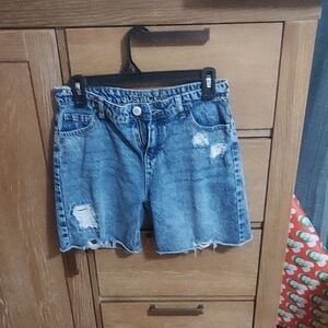 Justice Distressed Blue Jean Shorts